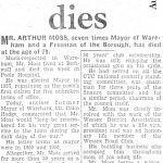 1981 - Arthur Moss Obituary